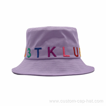 Summer Embroidery Cotton Fashionable Bucket Hat